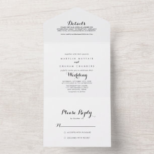 Casamento Negro e Branco minimalista