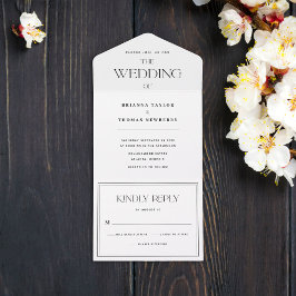 Casamento Negro e Branco minimalista moderno
