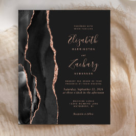 Casamento Negro Rosa Dourado de Agate Dark