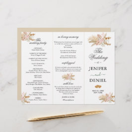 Casamento Neutro de Palma e Flor de Pampas