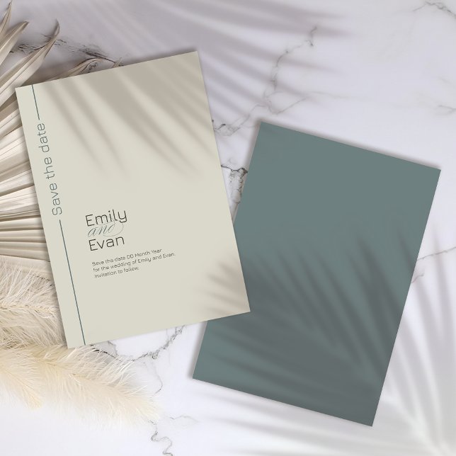 Casamento Neutro Moderno Minimalista Salva A Data (Criador carregado)