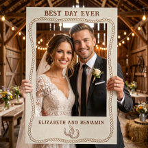 Casamento no celeiro estilo Rancho com ferradura o