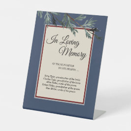 Casamento no inverno Azul Pine Na Memória De Adort