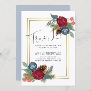 CASAMENTO NO INVERNO BUDGET Borgonha Azul Azul Mod