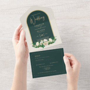 Casamento no inverno de Douradas Rosas Brancas Ver