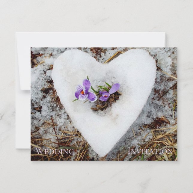 Casamento no inverno de Primavera de flor rústica  (Frente)