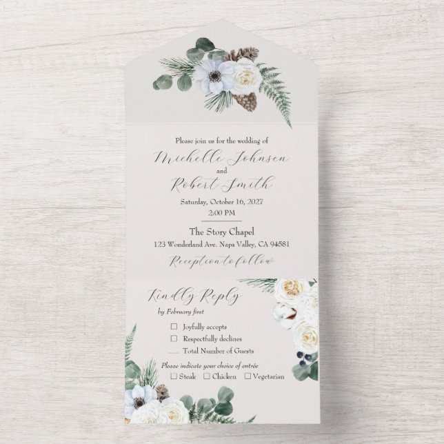 Casamento no inverno Floral Rustic (Inside)