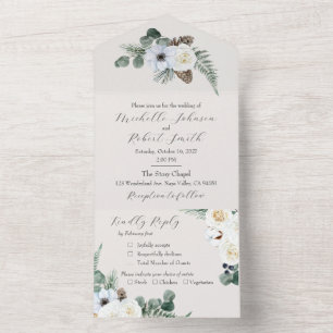 Casamento no inverno Floral Rustic