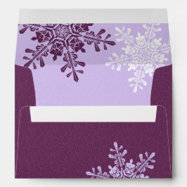 Casamento no inverno Roxo Snowflake Endereço de de