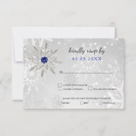 casamento no inverno rsvp prateado flocos de neve