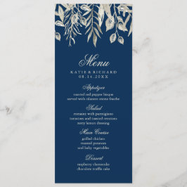 Casamento no inverno SIlver e Marinho Blue Menu