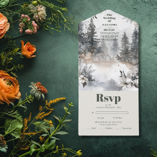 Casamento no inverno Simples de Pinheiros de Monta