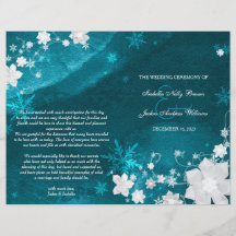 Casamento no inverno Teal Turquoise Bi Fold