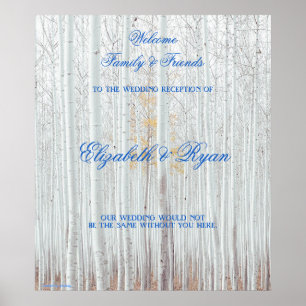 Casamento no inverno, vidoeiro branco, poster