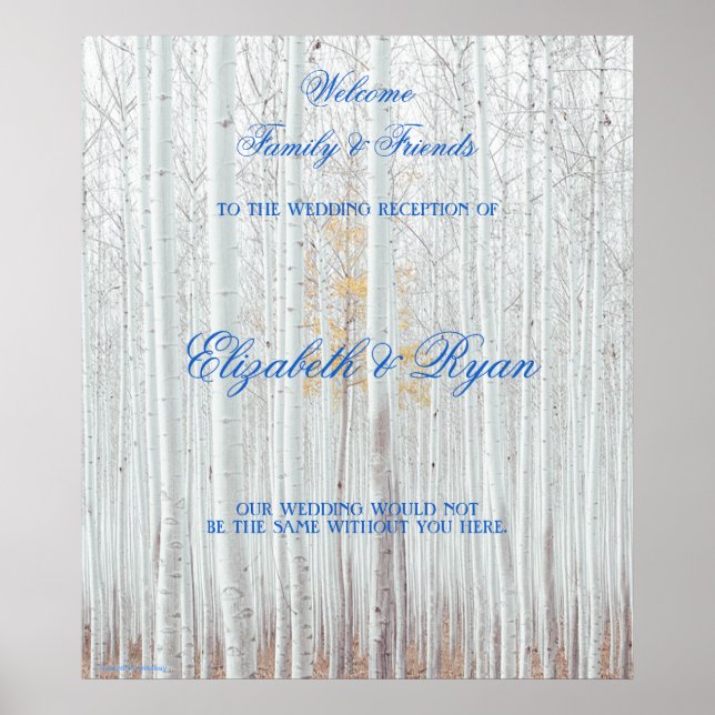 Casamento no inverno, White Birch, Poster de boas- (Frente)