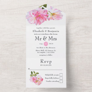 Casamento no Jardim de Rosas Rosa
