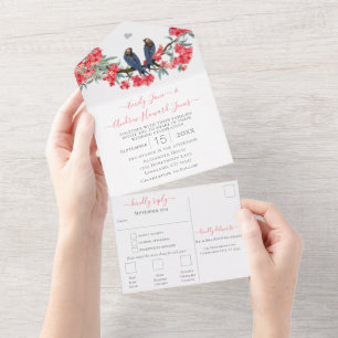 Casamento no Jardim Florestal Secreto Rosa e Azul-