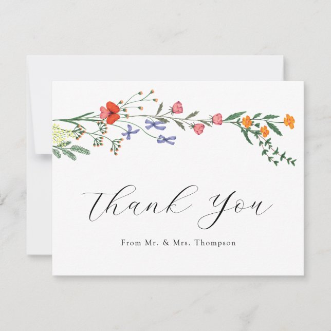 Casamento no Jardim Secreto Agradecimento Plano (Frente)