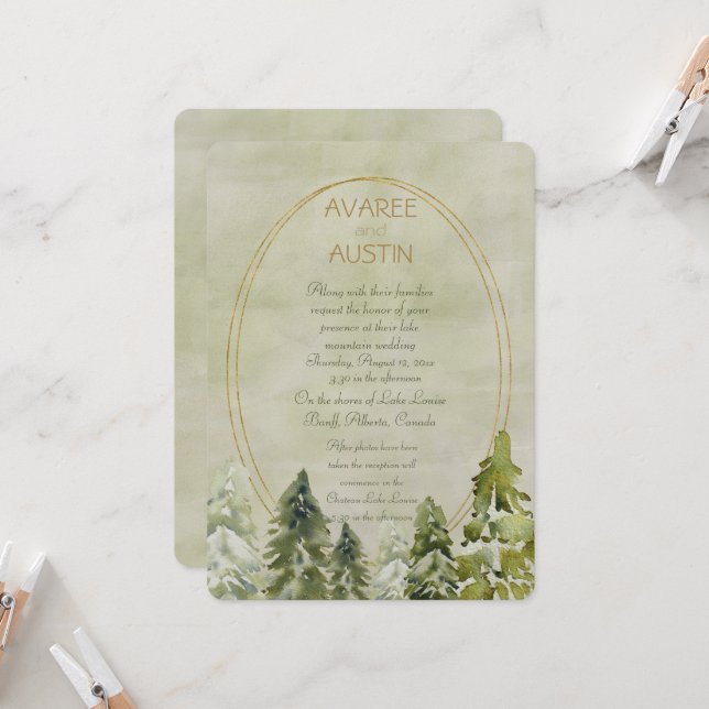 Casamento no Verde dos Pinheiros e Dourado (Frente/Verso In Situ)