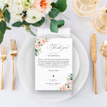 Casamento Obrigado Nota, Em Vez De Cartões Favoráv<br><div class="desc">Obrigado todos os seus amigos e família com este casamento,  obrigado notas! O design apresenta delicadas flores de pincel e a fonte de script mais elegante. Edite diretamente no Zazzle com seu obrigado sua mensagem,  nomes e datas de casamento!</div>