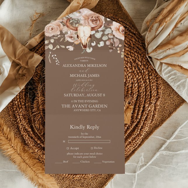 Casamento Ocidental Floral Boho (Criador carregado)