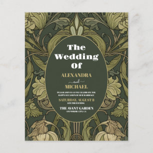 Casamento Orçamento Floral Art Nouveau Vintage