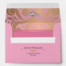 Casamento Ouro Diamante Artdeco Elegante Rosa