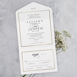 Casamento Ouro Monograma Elegante