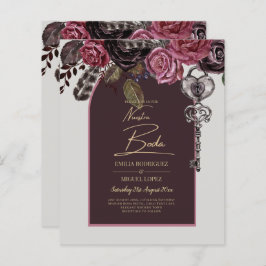 CASAMENTO OUTONO Burgundy ROSA BOTHIC