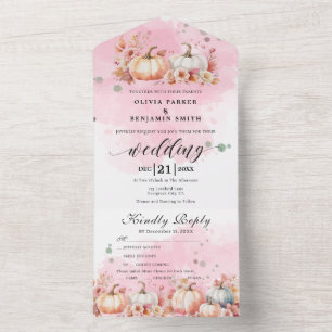 Casamento outono de Abóbora Rosa de Outono Floral