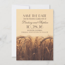 Casamento outono de trigo Salve as Convites de Dat