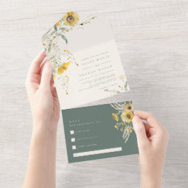 Casamento outono Floral Russo, Girassol