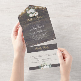 Casamento outono Russo da Pumpkin Floral Branca