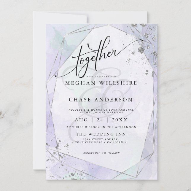CASAMENTO | Pale Lilac Seafoam Green Silver Jaspé (Frente)