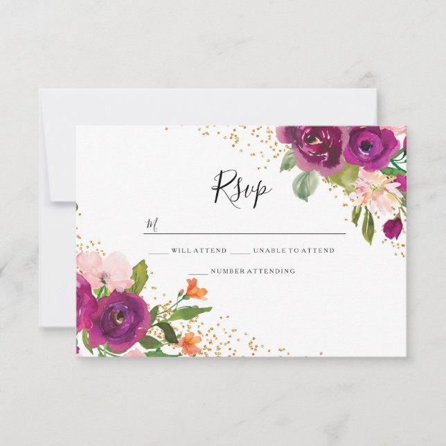 Casamento Perfeito: Resposta Burgundy Rosa Flor (Frente)