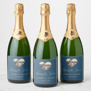 Casamento personalizado com bolinhas douradas e az