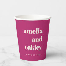 Casamento Personalizado De Berry Purple, Minimalis