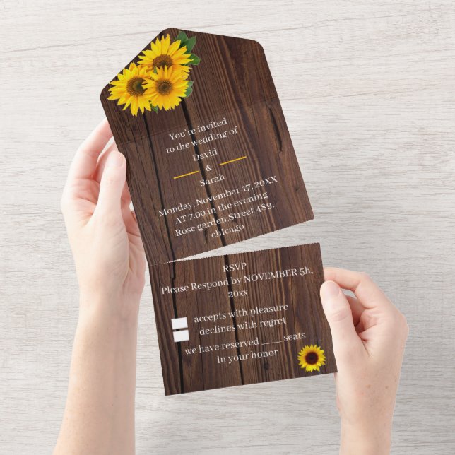 Casamento Personalizado de Girassol (Tearaway)