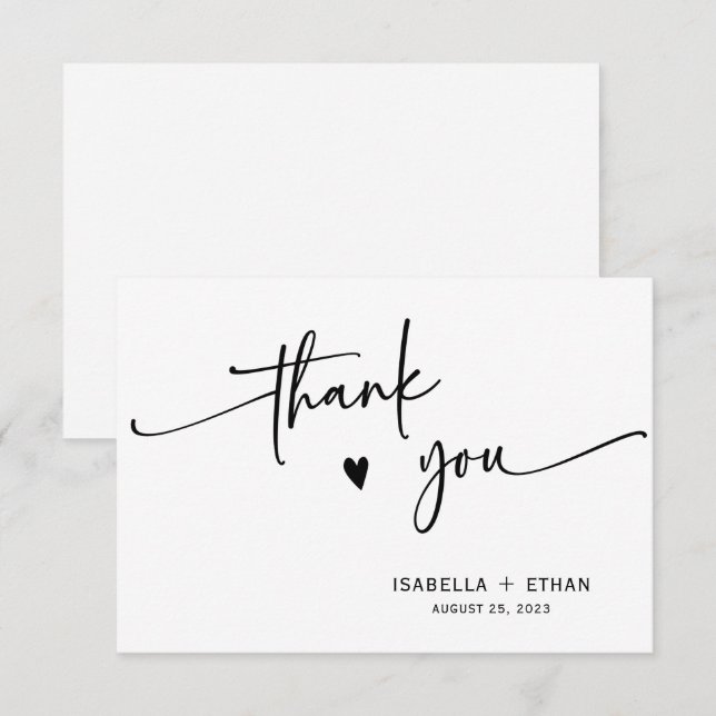 Casamento Personalizado Minimalista (Frente/Verso)