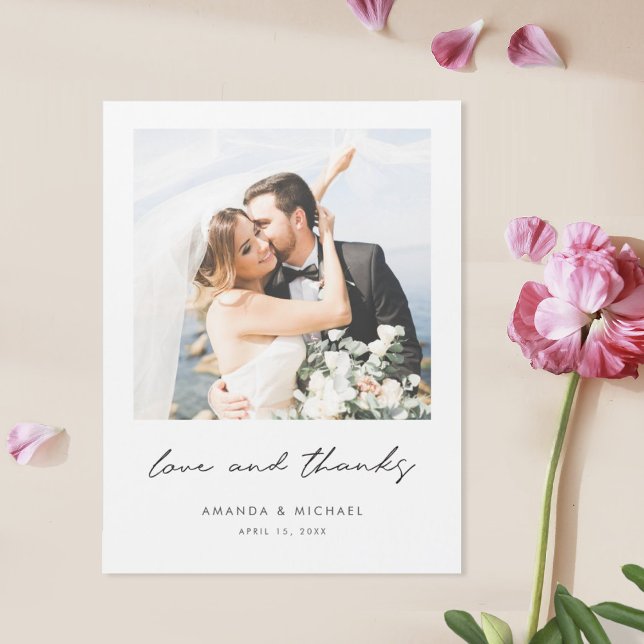 Casamento Personalizado Moderno De Fotos Obrigado  (Criador carregado)