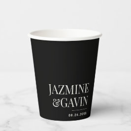 Casamento Personalizado Moderno Minimalista Negro