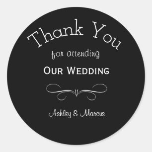 Casamento Personalizado Obrigado Com O Adesivo Red