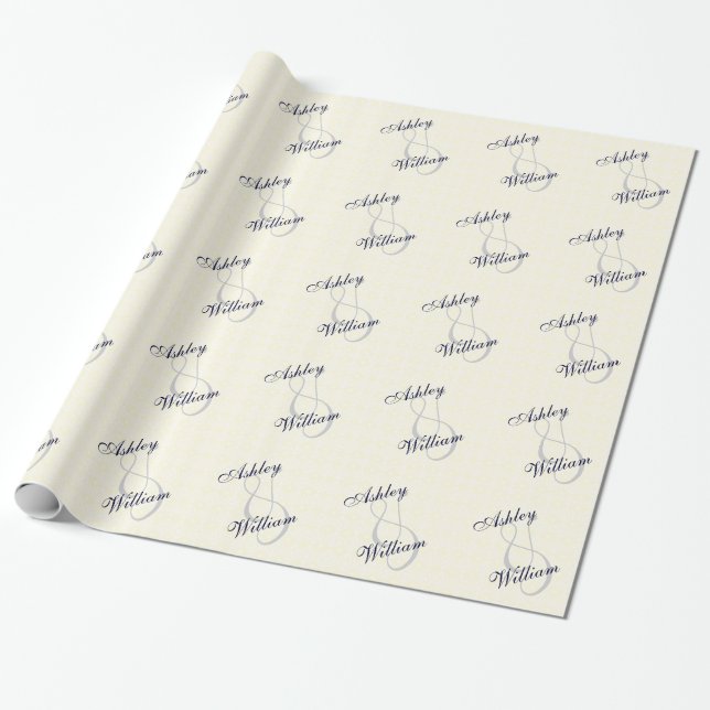 Casamento personalizado ou papel de embrulho do (Desenrolado)