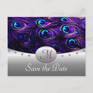 Casamento Pêssego Roxo Salve Cartões de Data