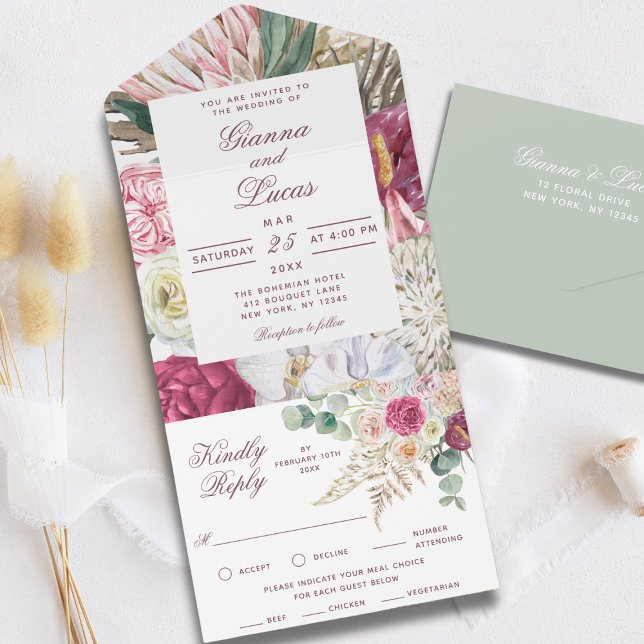 Casamento por País Floral Boho Boho (Criador carregado)