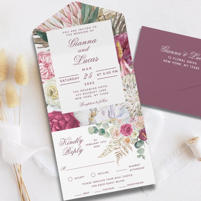 Casamento por País Floral Boho Boho (Criador carregado)