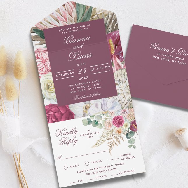 Casamento por País Floral Boho Boho (Criador carregado)