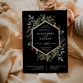 Casamento Preto com Verde Natal Dourado