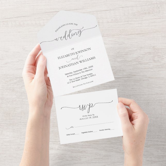 Casamento preto e branco com script mínimo simples (Tearaway)
