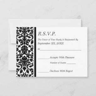Casamento preto e branco da RSVP Damask